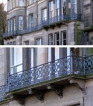Edinburgh  Palmerston Place balconies 4