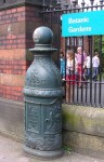 Glasgow  Botanic Gardens lamp pillar base