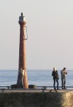 Anstruther  harbour light pillar