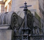 Edinburgh  St Stephen's Church lamp pillars