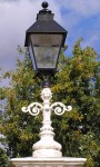 Taunton  Vivary Park gate lamp pillars